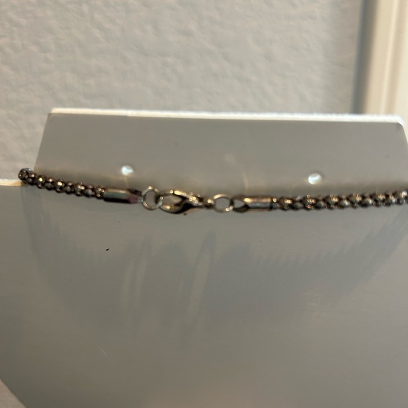 Faux turquoise and chunky silver colored chain. Pendant. Beautiful necklace! - Picture 3 of 5